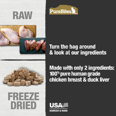 Freeze Dried Cat Treats, Chicken & Duck Liver NEW Value size