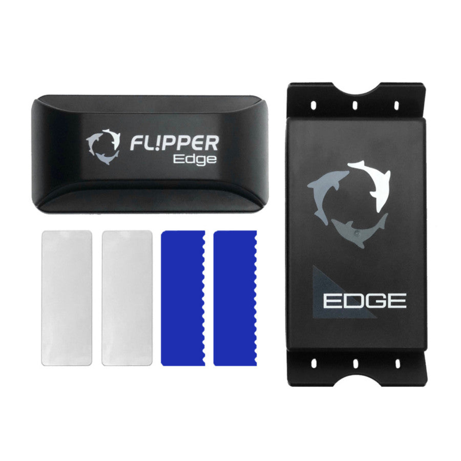 Flipper Cleaner EDGE 2-in-1 Scrubber Scraper Floating Magnetic Fish Tank Aquarium Cleaner with DUAL BLADES - Efficient Glass & Acrylic Aquarium Cleaning Tools
