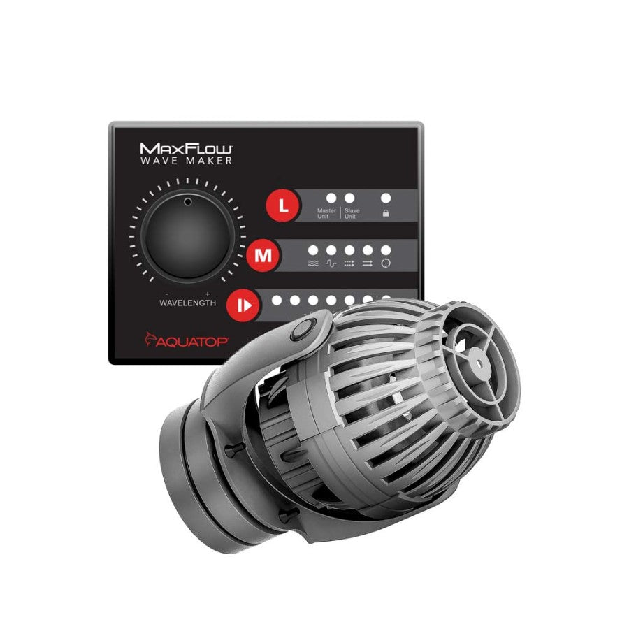 Aquatop MaxFlow MWV-1000 DC Wavemaker Pump with Controller - For 25-55 Gallon Aquariums - Safe for Salt & Freshwater - Energy-Efficient, Low Power Use