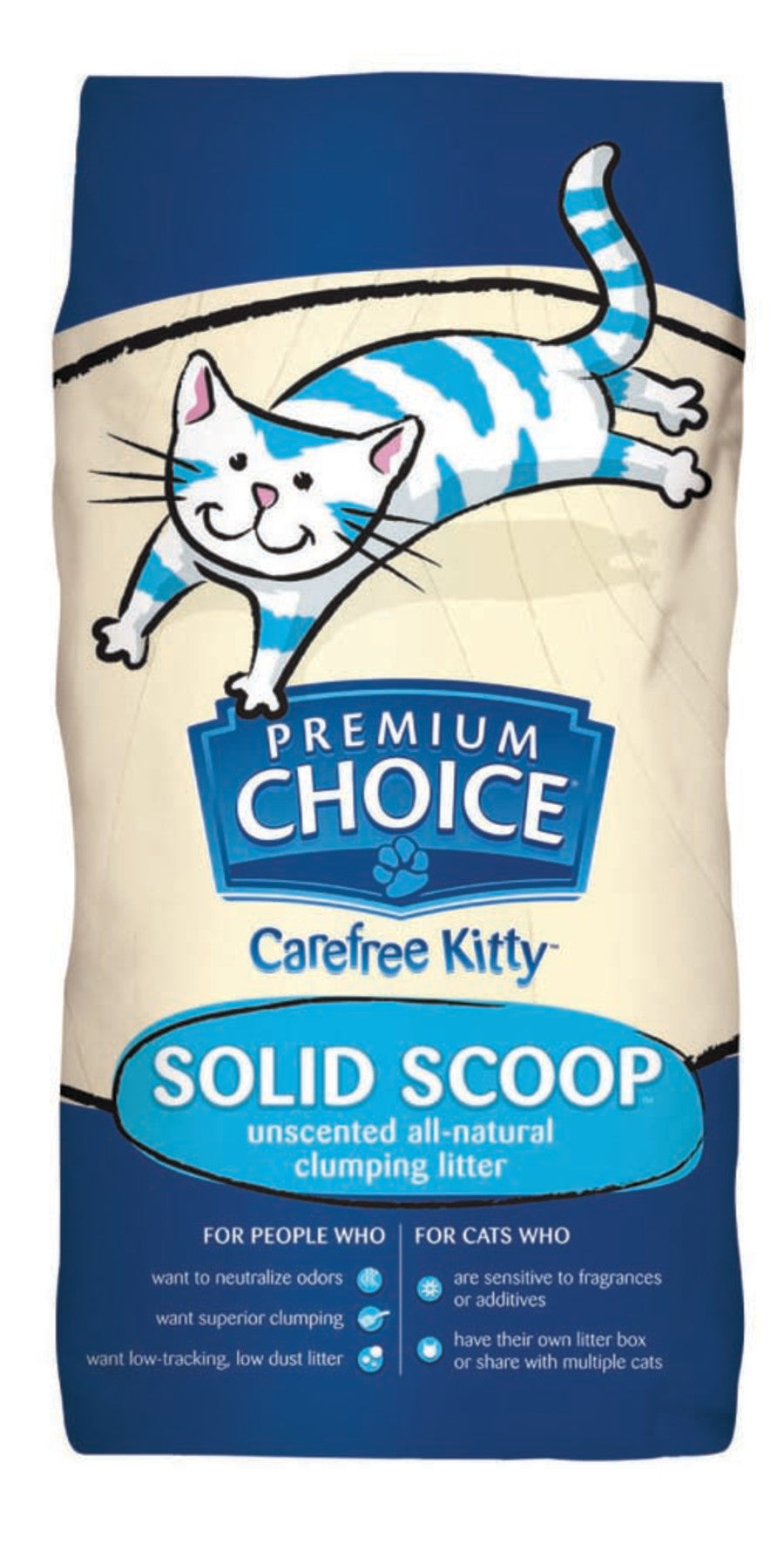Premium Choice Litter All Natural Unscented Scoopable Cat Litter, 16 Pound Jug
