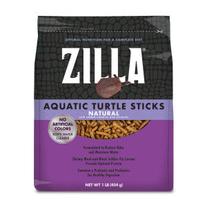 Zilla Pet Aquatic Turtle Sticks, Natural with Added Vitamins and Minerals, Nutrient-Rich Floating Food for Turtles
