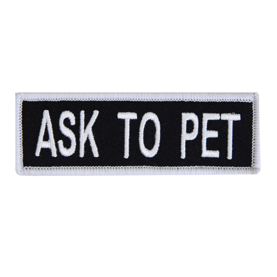 Boss Dog Tactical Hook-Backed Patch for Boss Boss Dog Tactical Harnesses, Ask To Pet