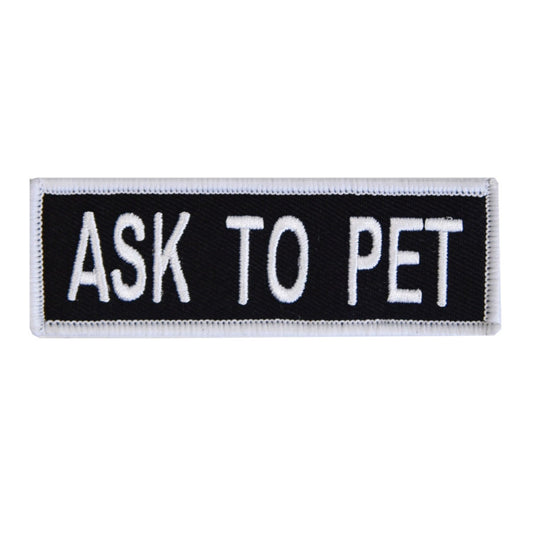 Boss Dog Tactical Hook-Backed Patch for Boss Boss Dog Tactical Harnesses, Ask To Pet