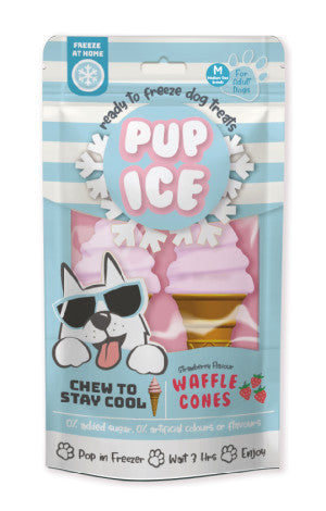 SPOT Pup Ice- Ready to Freeze at Home Dog Treats-Edible Chews for Medium Breed Dogs & Puppies