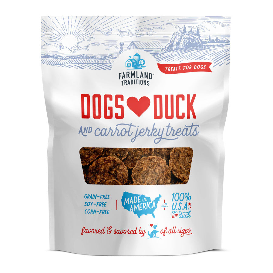 Farmland Traditions Filler Free Dogs Love Duck & Carrot Premium Jerky Treats