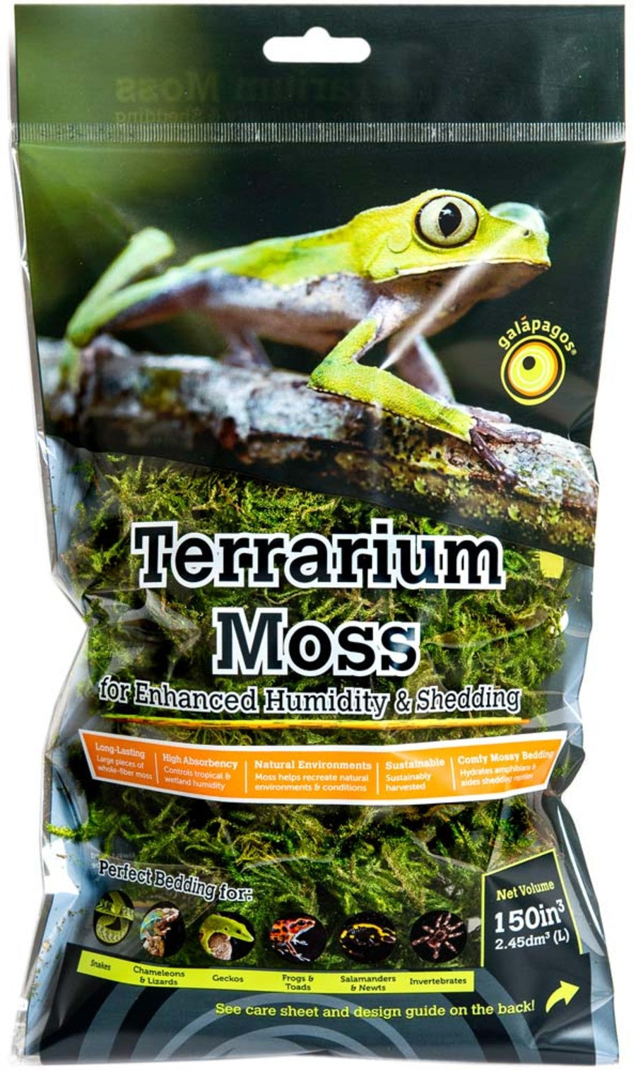 Galápagos (05213) Terrarium Green Sphagnum Moss, Natural