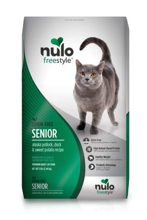 Nulo Senior Freestyle Limited Plus Grain Free Dry Cat Food: All Natural Limited Ingredient Diet For Digestive & Immune Health - Allergy Sensitive Non Gmo Alaska Pollock, Duck & Sweet Potato Recipe