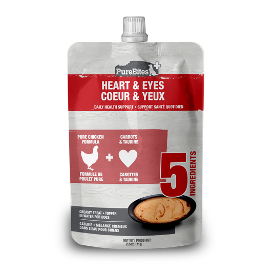 PureBites+ Heart & Eyes Squeezables for Dogs, only 5 Ingredients