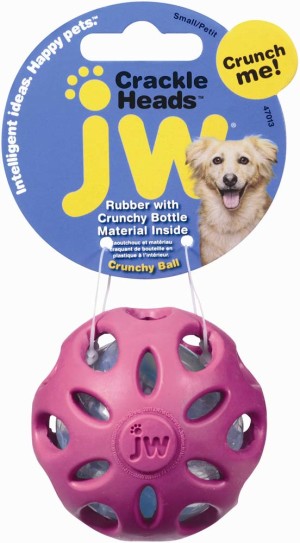 JW Pet Crackle Heads Ball Dog Toy