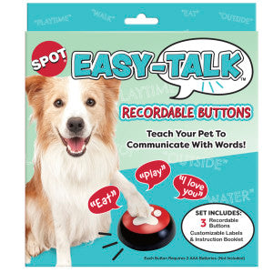 SPOT Easy-Talk-Dog Buttons for Communication, 20s Voice Recording Buttons, Pet Training Buzzer, Speaking Buttons for Cats & Dogs Voice, Dog & Puppy Training & Behavior Aids