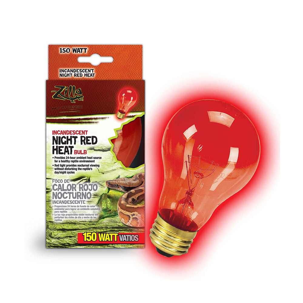 Zilla® Incandescent Spot Bulb 150 Watt Night Red Color 1.375 X 1.375 X 5.625 Inch