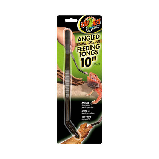 Zoo Med Laboratories AngLED Stainless Steel Feeding Tongs 10 Inch
