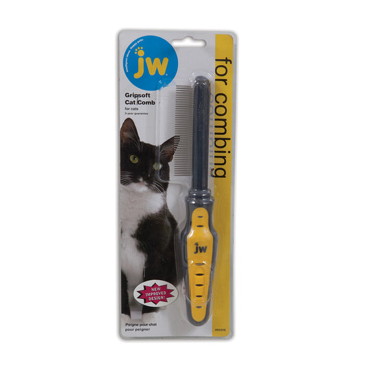 JW® Gripsoft® Cat Comb Gray/Yellow Color One Size